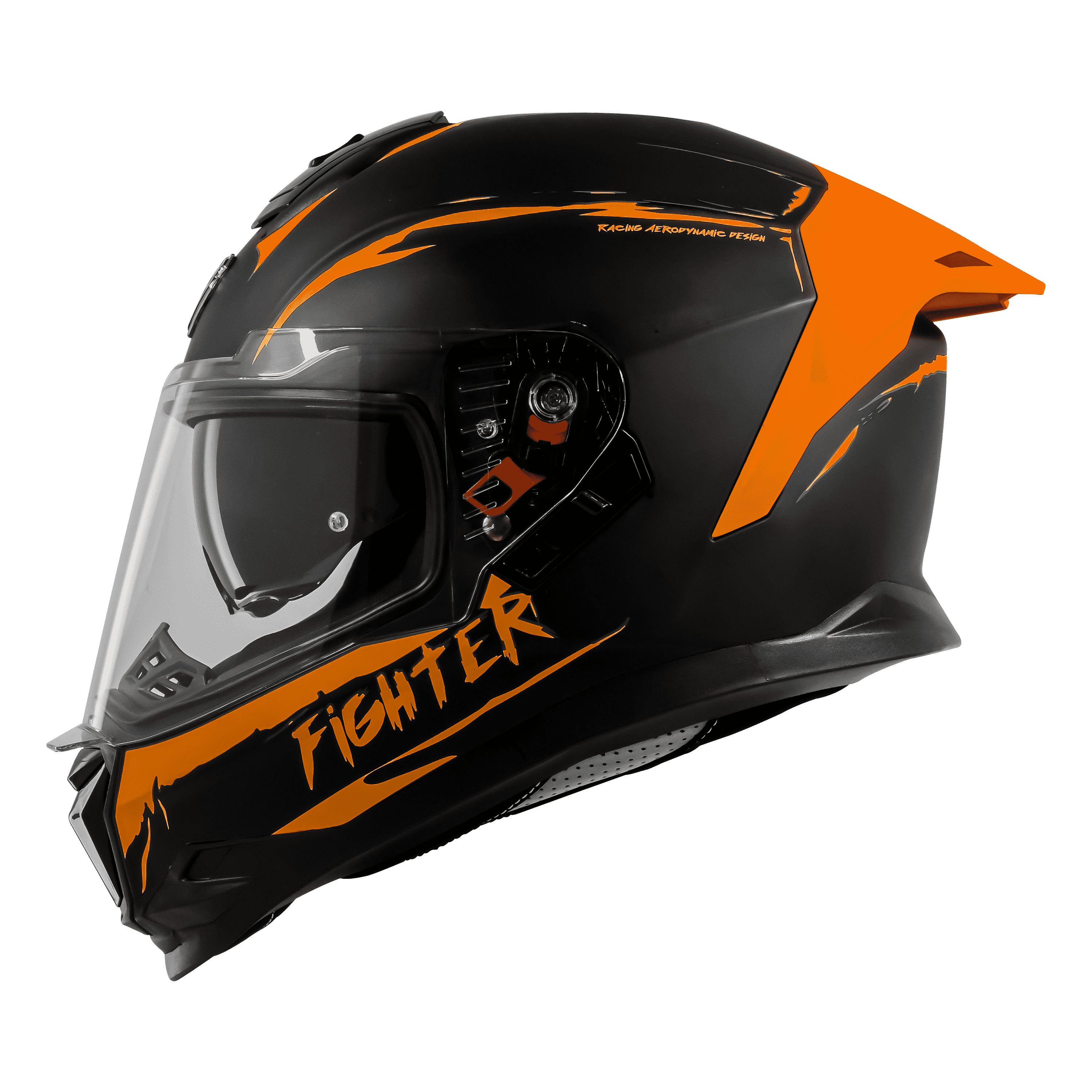 SBH-57 ISS FIGHTER F2 GLOSSY BLACK WITH ORANGE